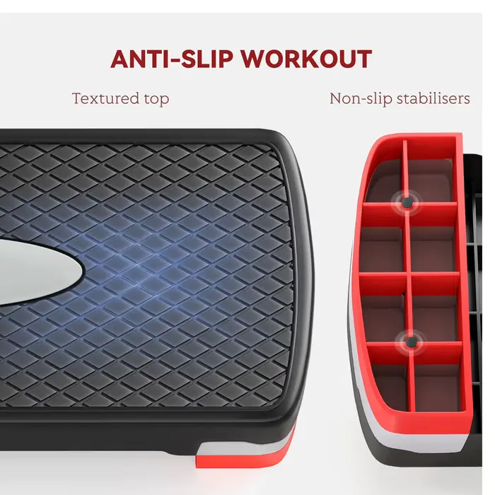 Étape pour Fitness à hauteur réglable 2 niveaux de 10/15 cm Charge 150 kg