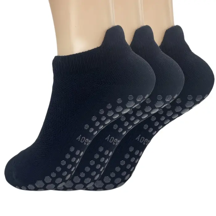 3 paires de chaussettes Pilates à poignée pour femmes