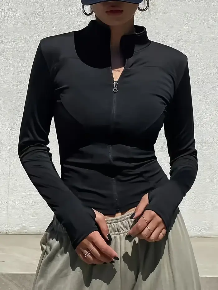 Veste de sport Pilates d'automne 2025 à séchage rapide pour femme – Idéal pour les entraînements de gymnastique et la course en plein air