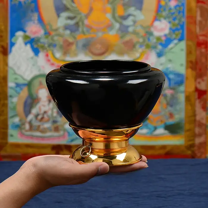 Bol chantant tibétain, ornement décoratif bouddhiste traditionnel zen pour la maison