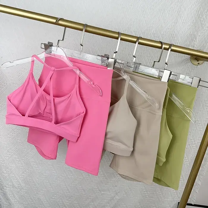 Ensemble short de Yoga 2 pièces pour femmes, survêtement, gilet de Yoga, short taille haute, séchage