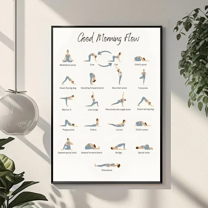 Affiche de pratique du matin de Yoga