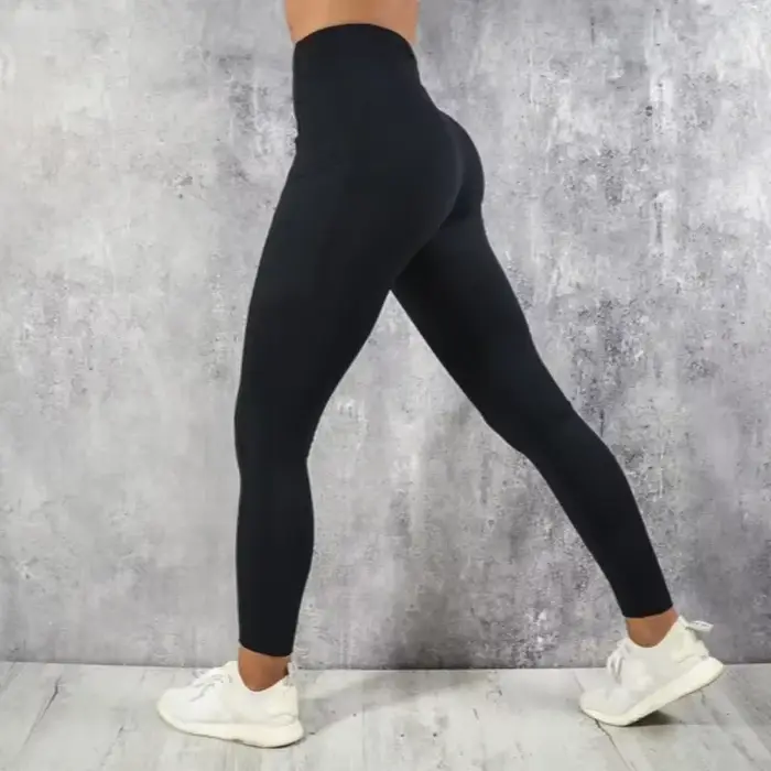 Yoga Fitness femmes Leggings taille haute collants avec poche gymnastique entraînement course extensible Sexy bout