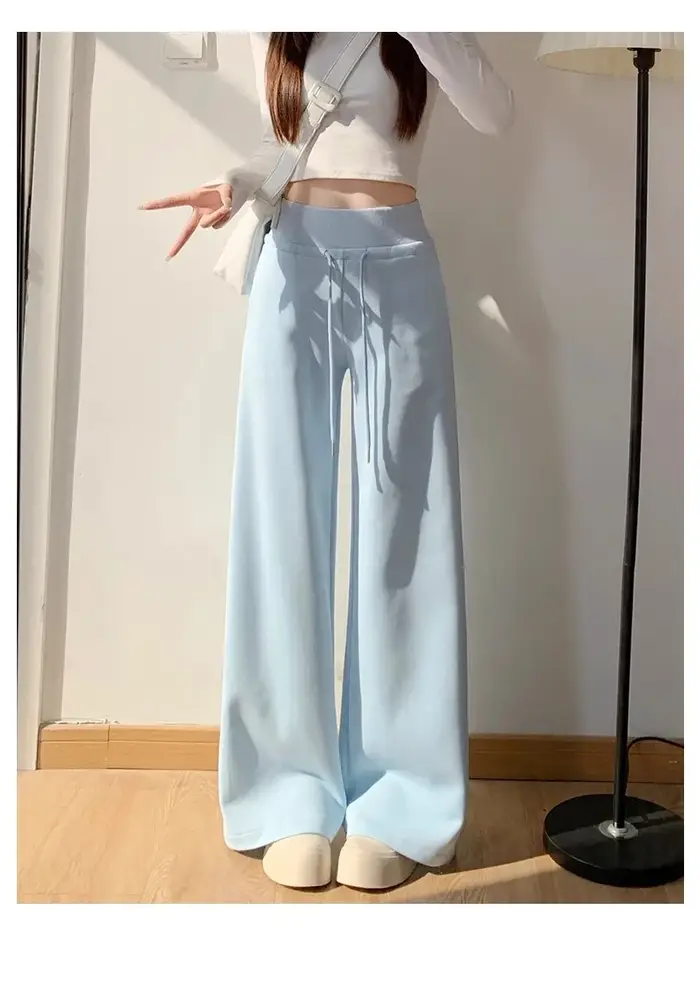Pantalon de sport gris taille haute pour femmes