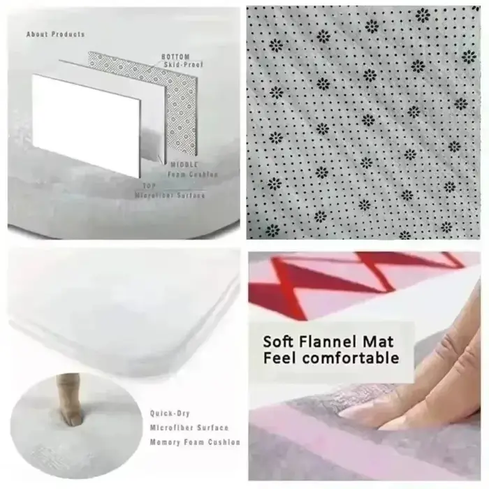 Tapis à motifs bohèmes antidérapant