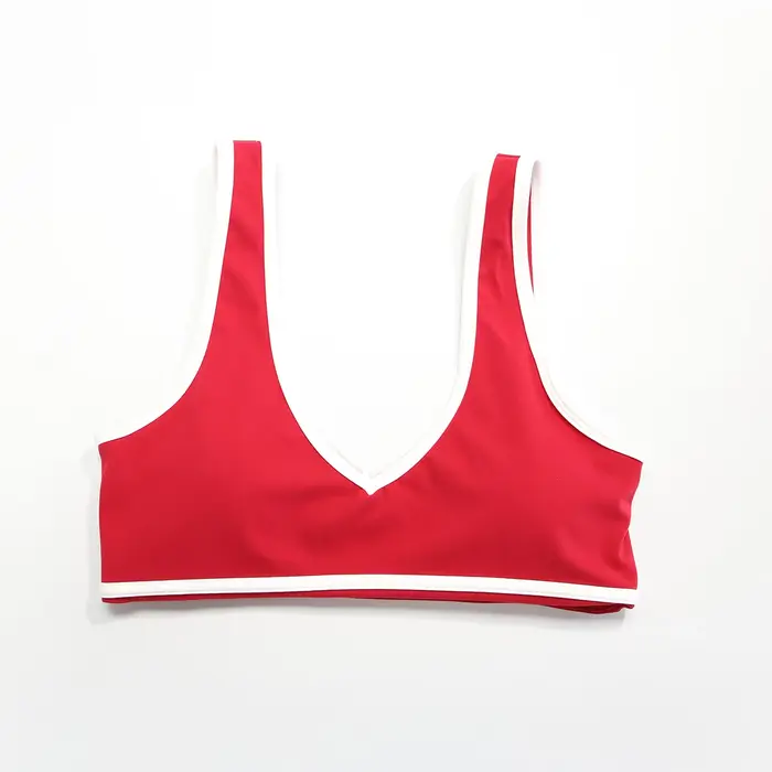 Nouveau soutien-gorge de yoga pour femme à col en V