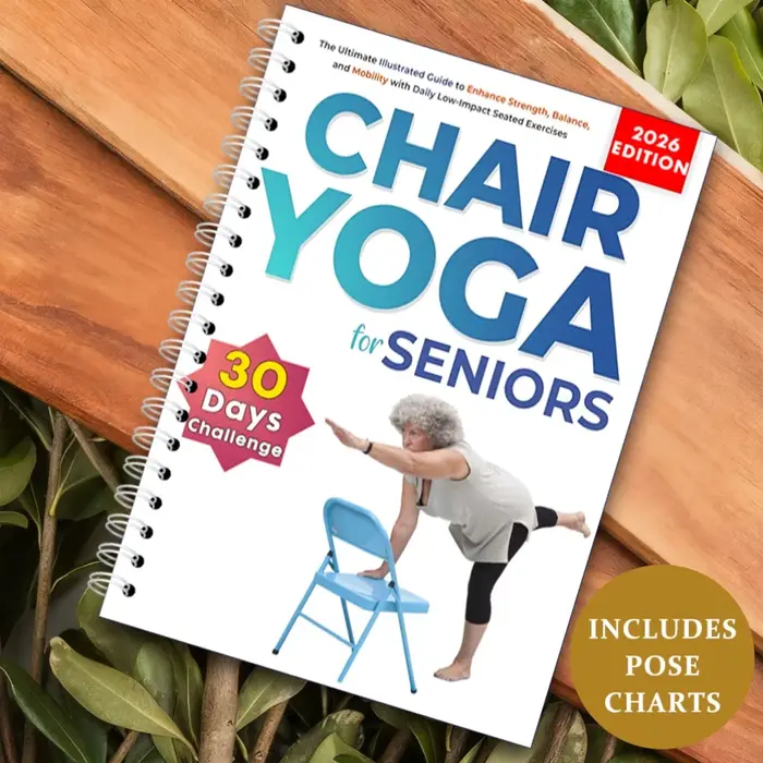 Planificateur d'exercices illustré pour le yoga des seniors de plus de 60 ans – Tableau de fitness doux sur 30 jours pour débutants afin d'améliorer la mobilité
