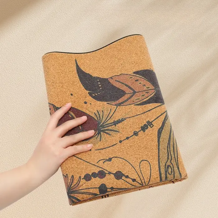 Tapis de yoga en liège et caoutchouc naturel