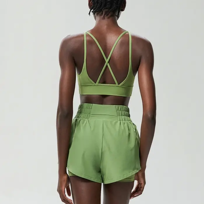 Costume de course en plein air pour femmes, vêtements de sport courts respirants à séchage rapide, e