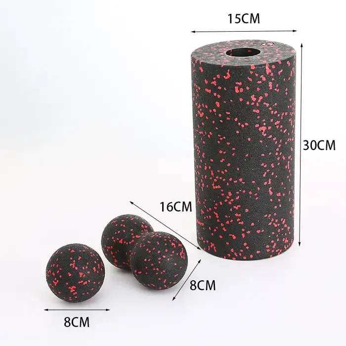 Rouleau de Yoga creux, ensemble de boules d'arachide de Massage, colonne en mousse de Fitness EPP po