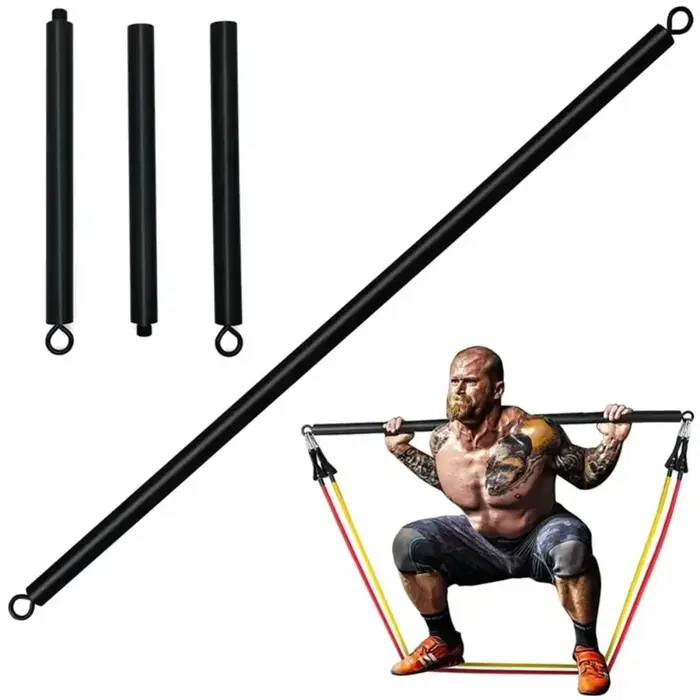 Ensemble de barres de résistance multifonctionnelles pour Pilates, outil de remise en forme pour le corps entier, idéal pour les squats et l'entraînement musculaire à domicile.
