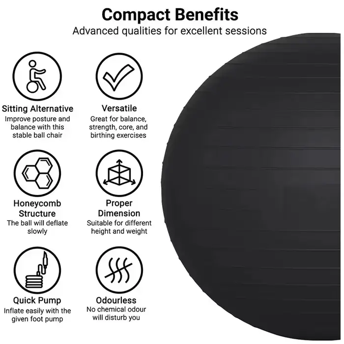Balle Bosu d'équilibre de Yoga 65/75/85cm