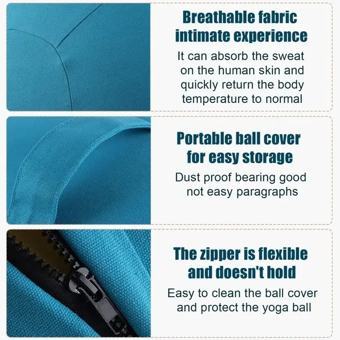 Juste de protection anti-dérapante en coton pour balle de Yoga 65cm