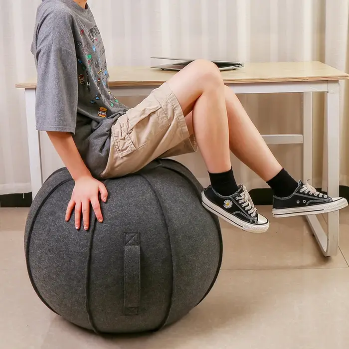 Boule de Yoga et Pilates en lin avec pompe