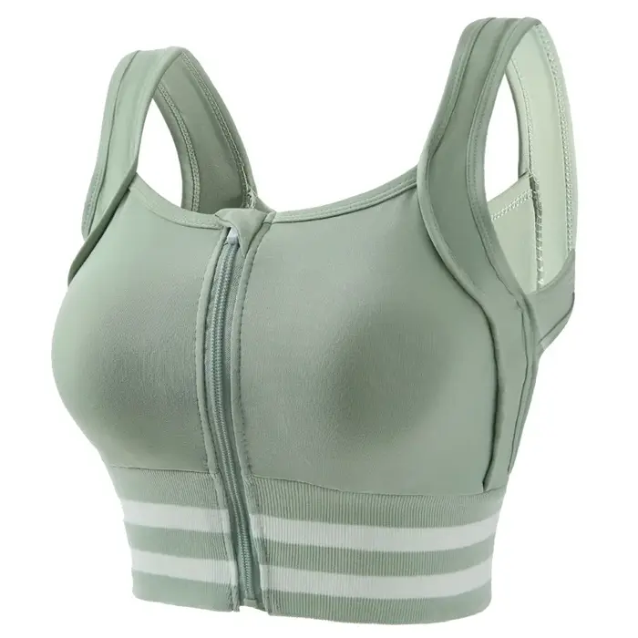 Soutien-gorge de sport avec fermeture éclair sur le devant pour femmes