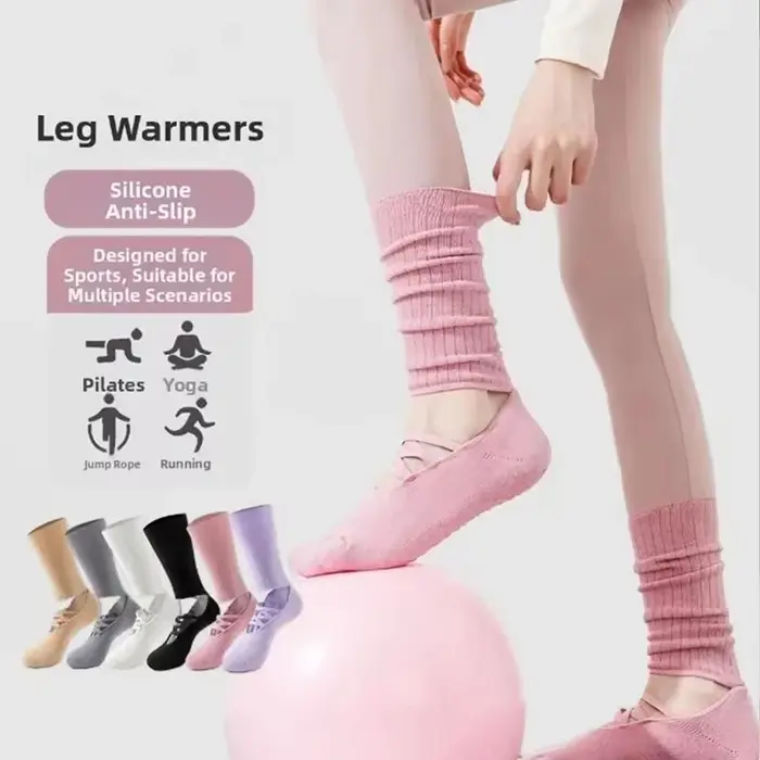 Chaussettes de Pilates respirantes antidérapantes à tube moyen