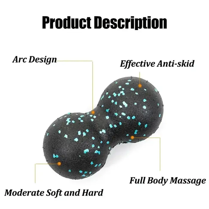 EPP 8cm boules d'arachide Massage corporel balle de Fascia haute densité Relaxation musculaire crosse Fitness Yoga boule de Myofascia soulager la douleur