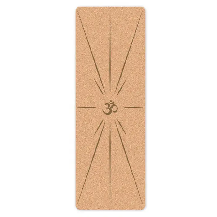 Tapis de yoga en liège écologique de 6 mm d'épaisseur pour débutants
