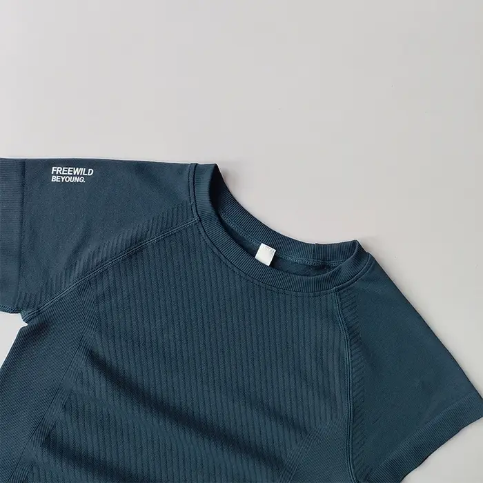 Costumes de Yoga pour femmes, hauts à manches courtes, collants extensibles, séchage rapide, T-shirt