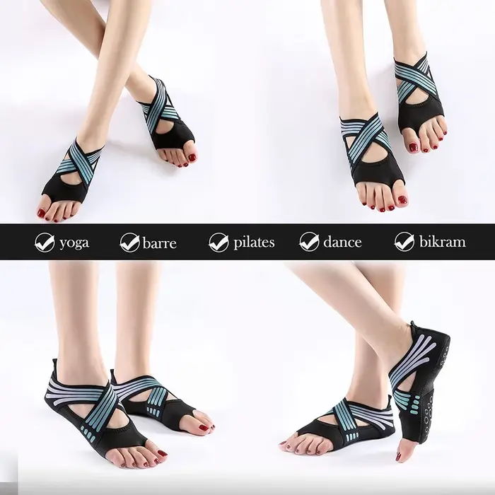 1 paire de chaussettes antidérapantes pour Pilates