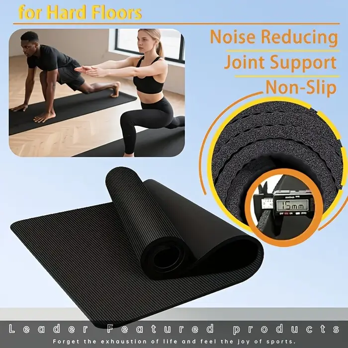 Tapis de yoga extra long antidérapant de 1