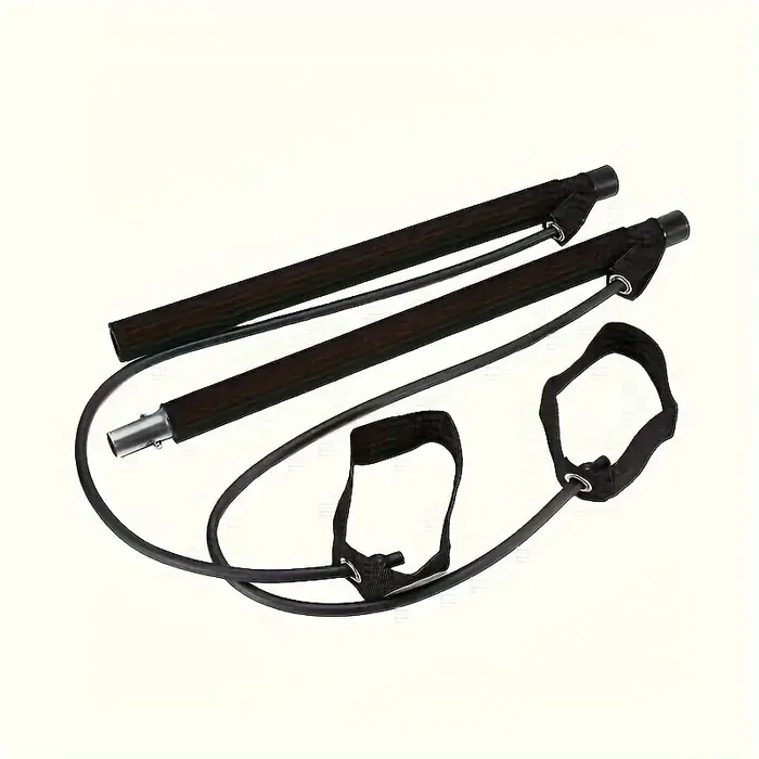 Barre de Pilates réglable avec bandes de résistance, barre d'entraînement portable pour le corps entier, pour le yoga, la musculation, le renforcement, outil de yoga pour la salle de sport