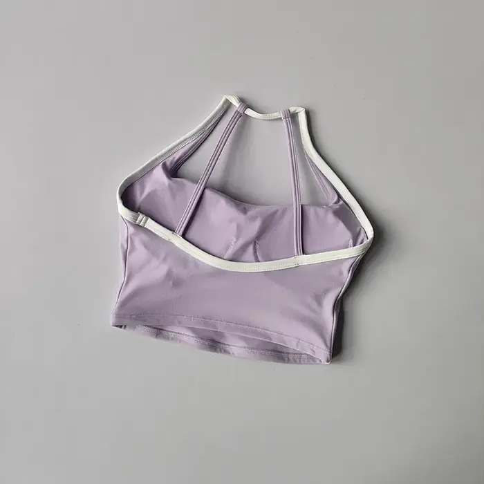 Soutien-gorge de sport pour femmes, coussinet fixe antichoc, sous-vêtements de course, entraînement,