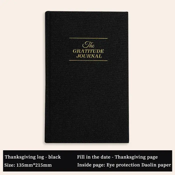 Carnet de gratitude premium – Lin de luxe, entrées guidées, un cadeau attentionné pour soins personn