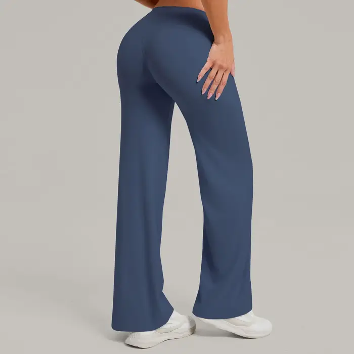 Pantalon de yoga et de Pilates pour femme, évasé, effet galbant, pour le sport, le fitness, l'entraî