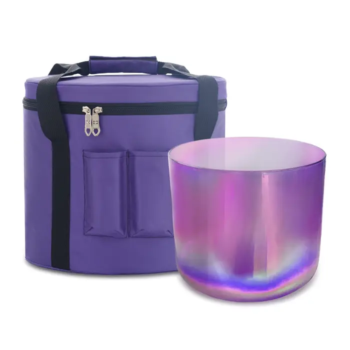 Bol chantant en cristal de quartz givré de Chakra de KVKA pour la guérison de yoga de méditation