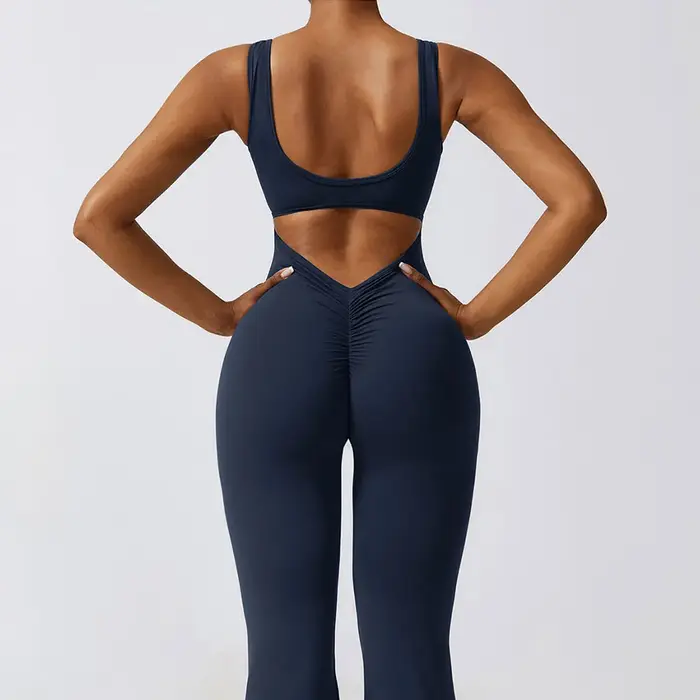 Femmes survêtement Sexy combinaisons Yoga costume une pièce Sport Fitness ensemble d'entraînement ex
