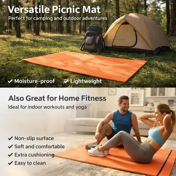 Tapis de yoga et de pilates antidérapant 180x50cm, épais, portable, pour exercices de fitness, yoga et gymnastique