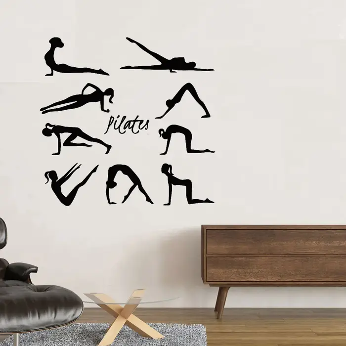 Autocollant Mural de Pilates de beauté