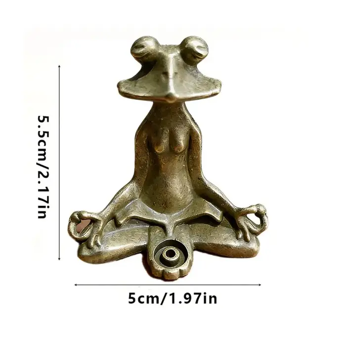 Porte-encens grenouille de méditation