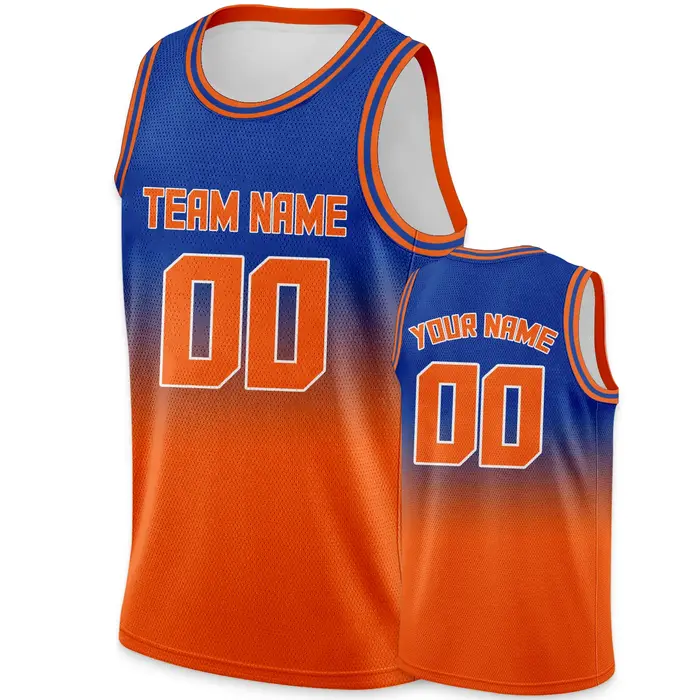 Maillot de Basket-ball Personnalisé Bleu Dégradé