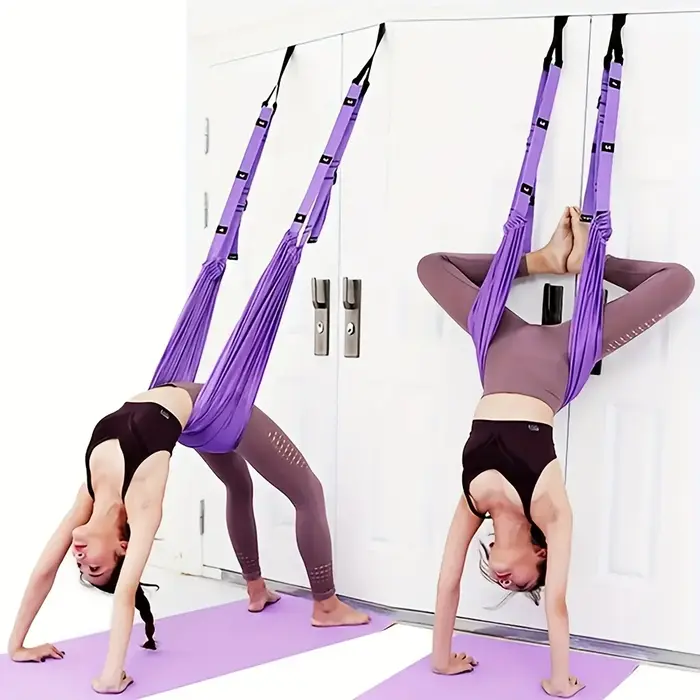 Sangle de Yoga bande extensible Fitness corde élastique universelle dos jambe ceinture pour Backbend fendu Handstand maison Inversion formation Hammoc