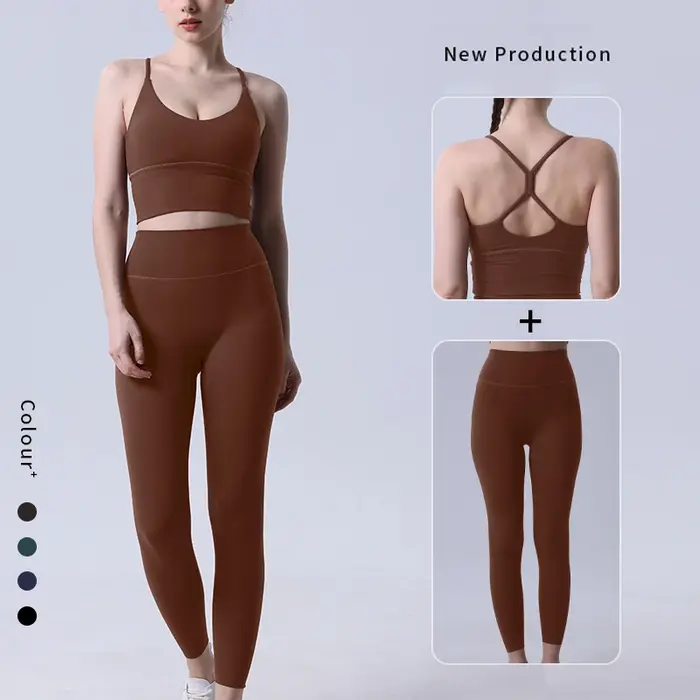 2 pièces vêtements de Yoga survêtement pour femmes vêtements de sport Pilates Fitness costume gymnas