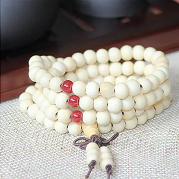108 perles bois de santal bouddhiste bouddha méditation