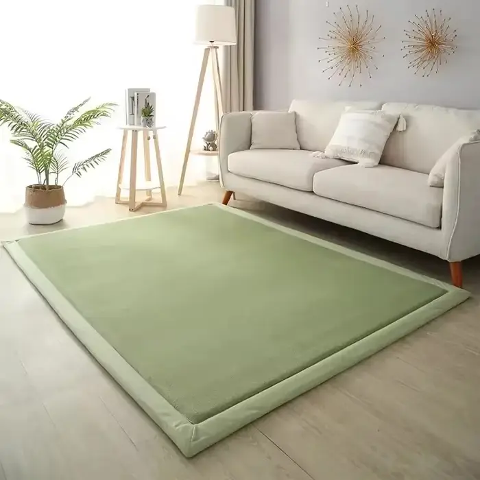Tapis antidérapant rembourré en velours corail épais 3cm
