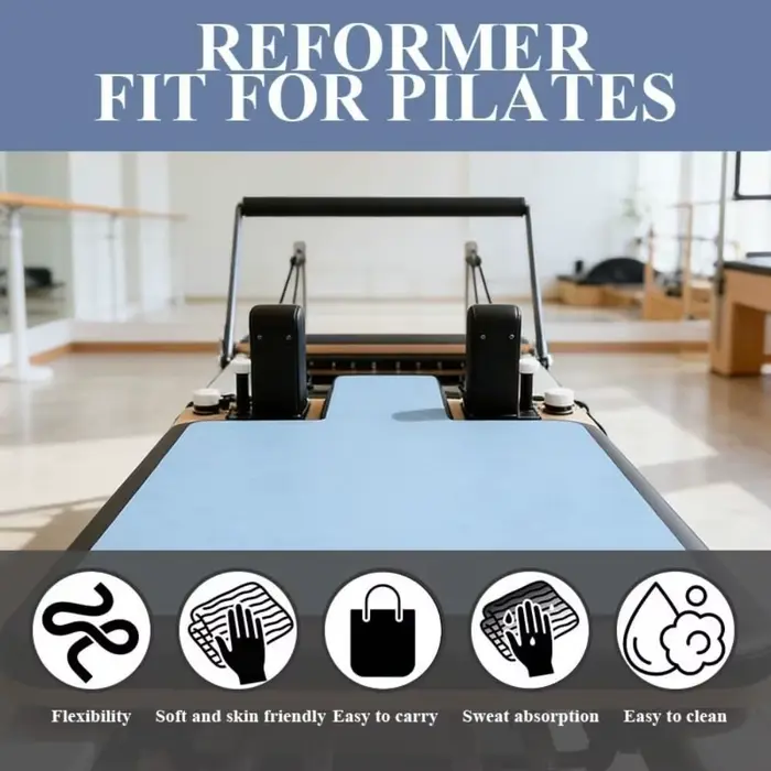 Tapis de Pilates portable antidérapant en polaire absorbant