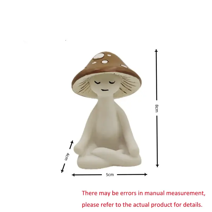 Ornement en résine en forme de champignon pour la méditation
