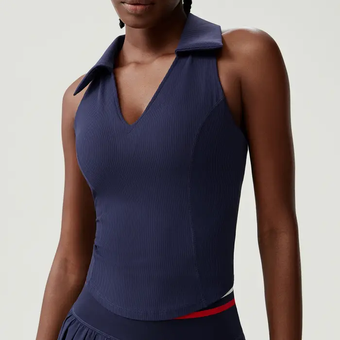Chemise de Yoga sans manches pour femmes, coupe cintrée, col en v, haut de course, respirant, séchag