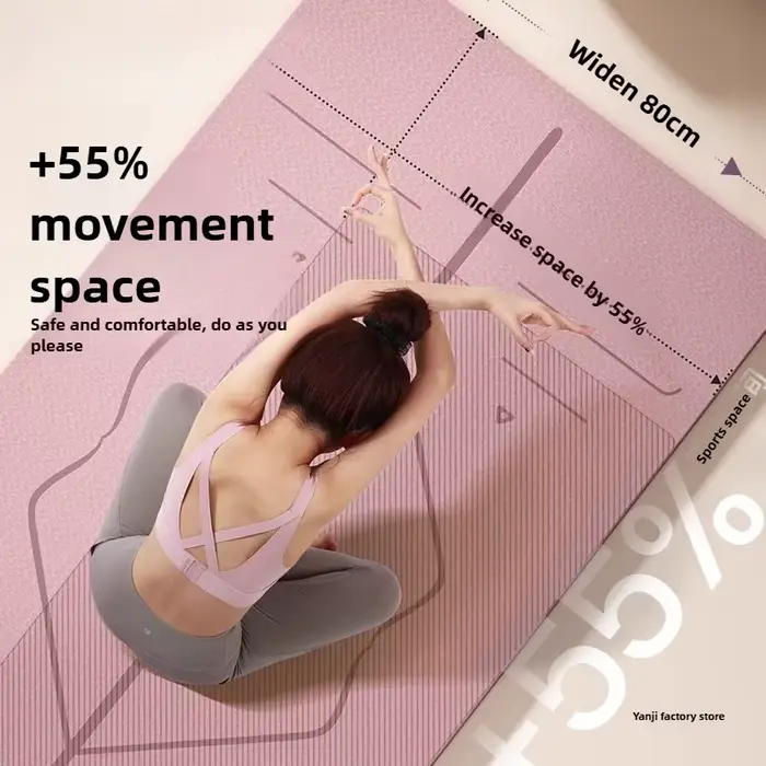 Tapis de Yoga tapis de Fitness ménage antidérapant Absorption des chocs silencieux épaissi élargi isolation phonique filles tapis de saut tapis de sol