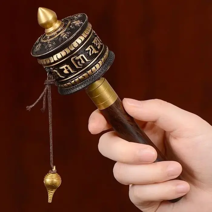 Roue de prière tibétaine à main