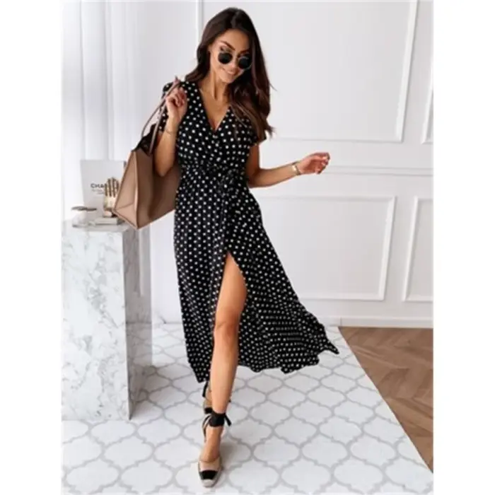 Robes Bohèmes d'Été 2026 pour Femmes – Vestidos Slim à Manches Courtes