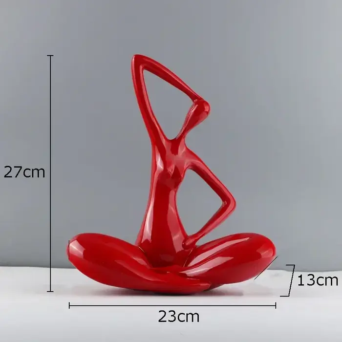 Statue de figurines de yoga abstraites