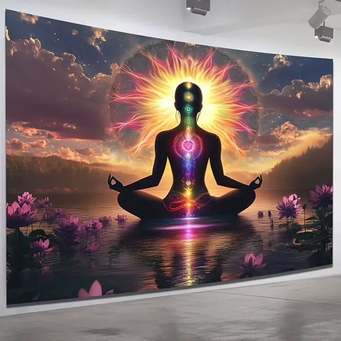 Tapisserie de méditation des chakras