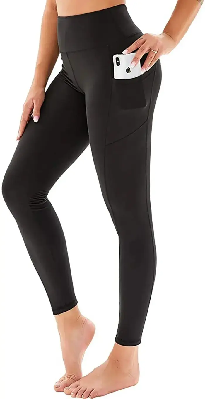 Leggings de yoga de poche pour femmes, taille haute, levage des hanches, sports et fitness, directem