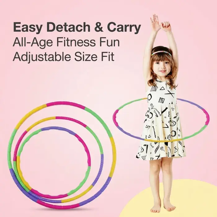 Hula Hoop Sport, équipement de fitness portable en plastique coloré et amovible pour enfants