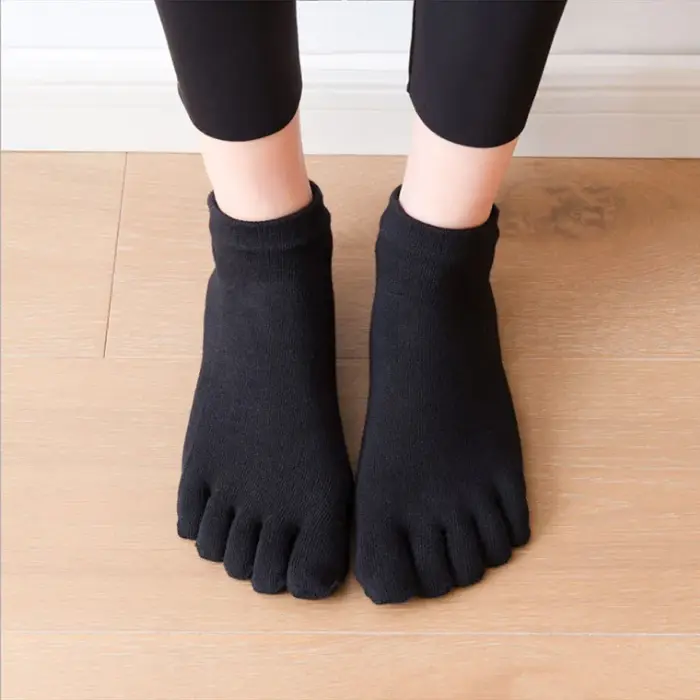 Pilates danse gymnastique Yoga chaussettes coton cinq doigts antidérapant